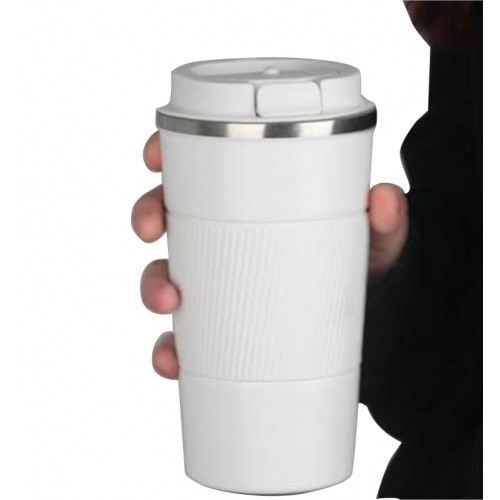 Stainless Steel Travel Mug With Silicon Tumbler - MEGNUS