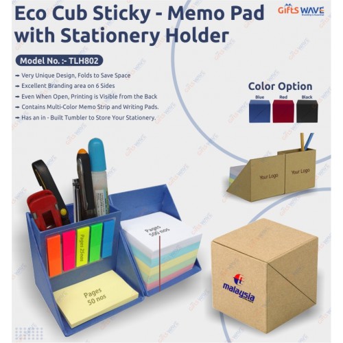 Eco Cube Sticky Memo Pad Set 