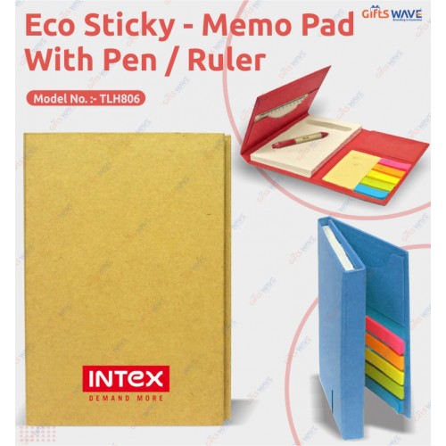 Eco Stick on Note Pad With Pen