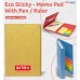 Eco Stick on Note Pad With Pen