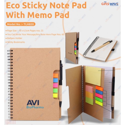 Eco Sticky Note Pad with Memo pad 