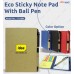 Eco Sticky Note Pad With Pen 