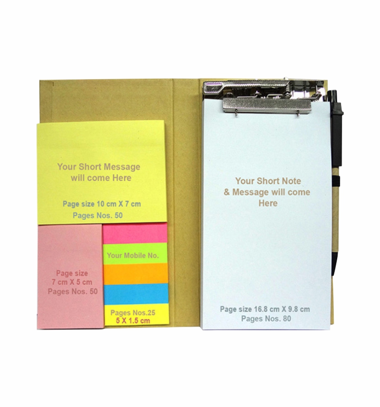 Eco Sticky Note Pad With Ball Pen 