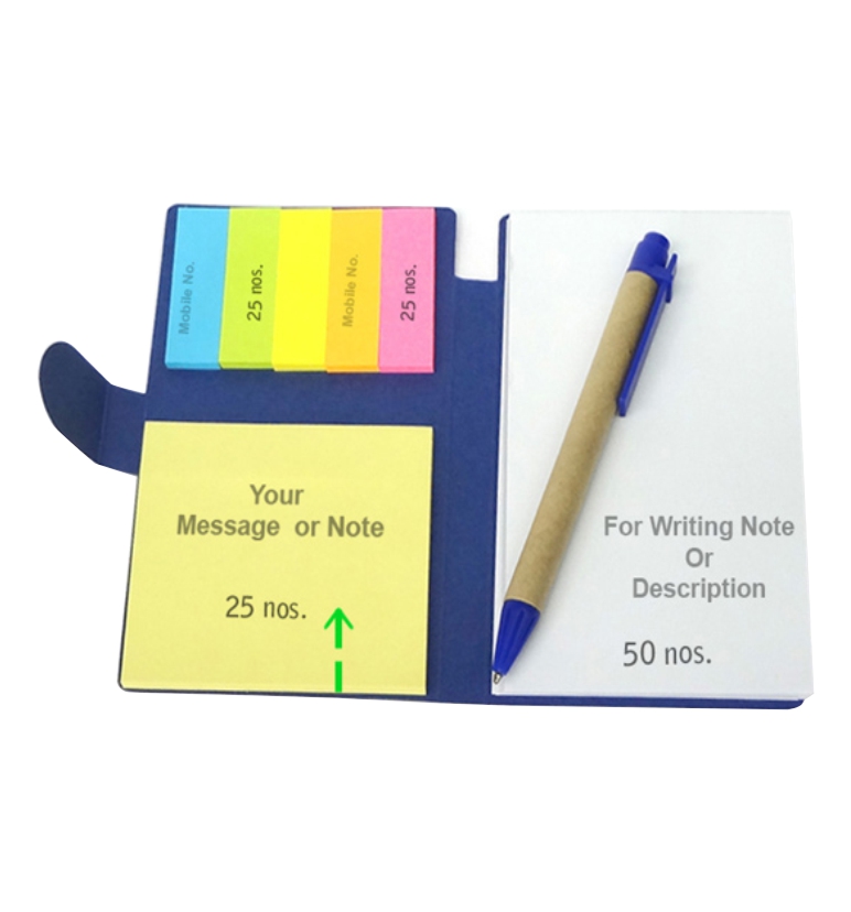 Eco Sticky Note Pad with Pen 