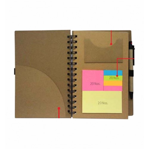 Eco Sticky Notepad with Pen 