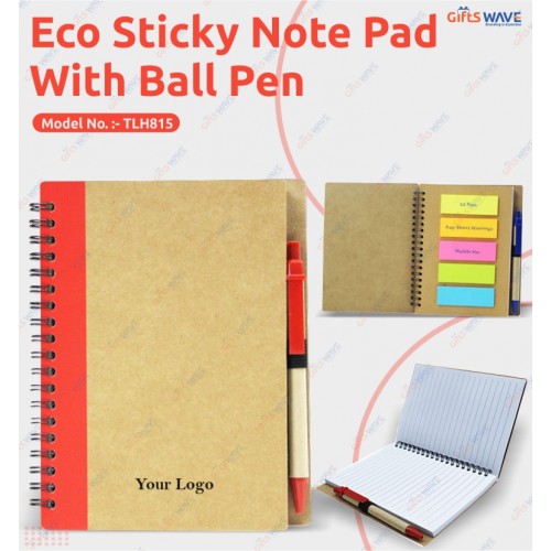 Sticky Note Pad With Ball Pen