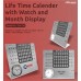 Desk Top Life Time Calendar with Clock 