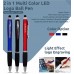 2 In 1 Multi Color LED Logo Ball Pen 