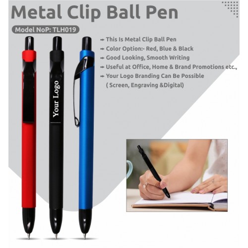 Metal Clip Ball Pen